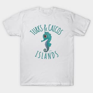 Turks & Caicos Islands Seahorse (Distressed) T-Shirt